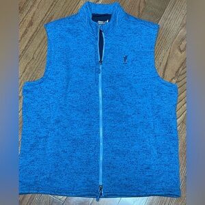 Johnnie-O Men’s Denalis Double-Zip Fleece Vest Mid Blue Size L
